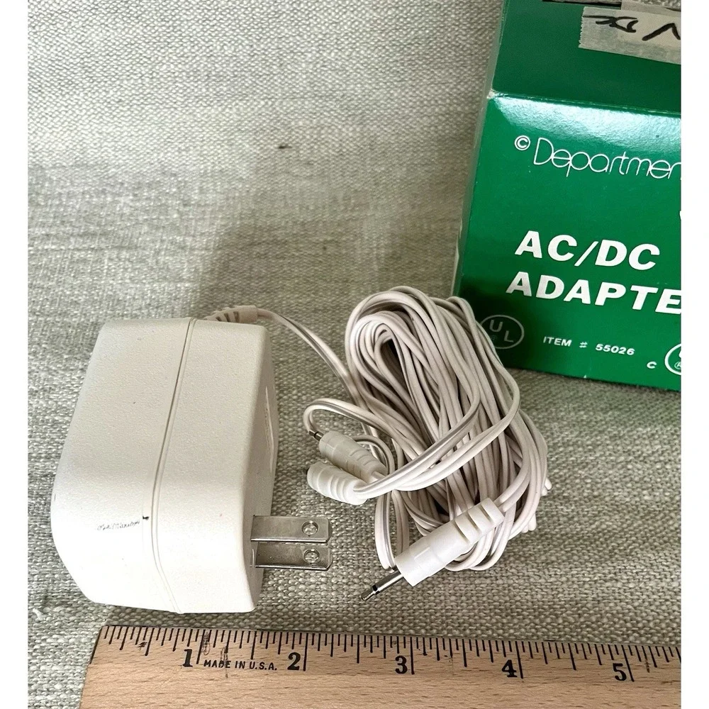 Department 56 AC/DC Adapter 2.5VDC 500mA Item 5502-6 Power Supply White